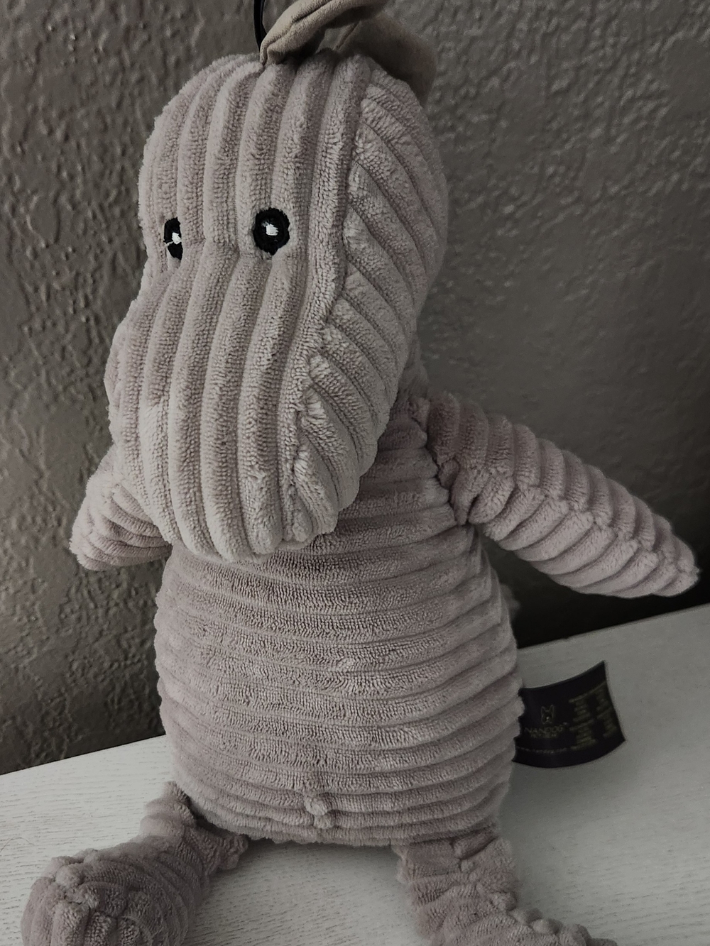 NANDOG PET GEAR Large Tug Toss Cuddle Crinkle Squeaky Dog Toy 15" Soft Dinosaur